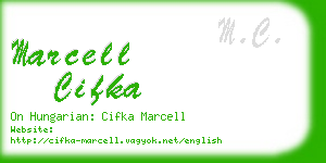 marcell cifka business card